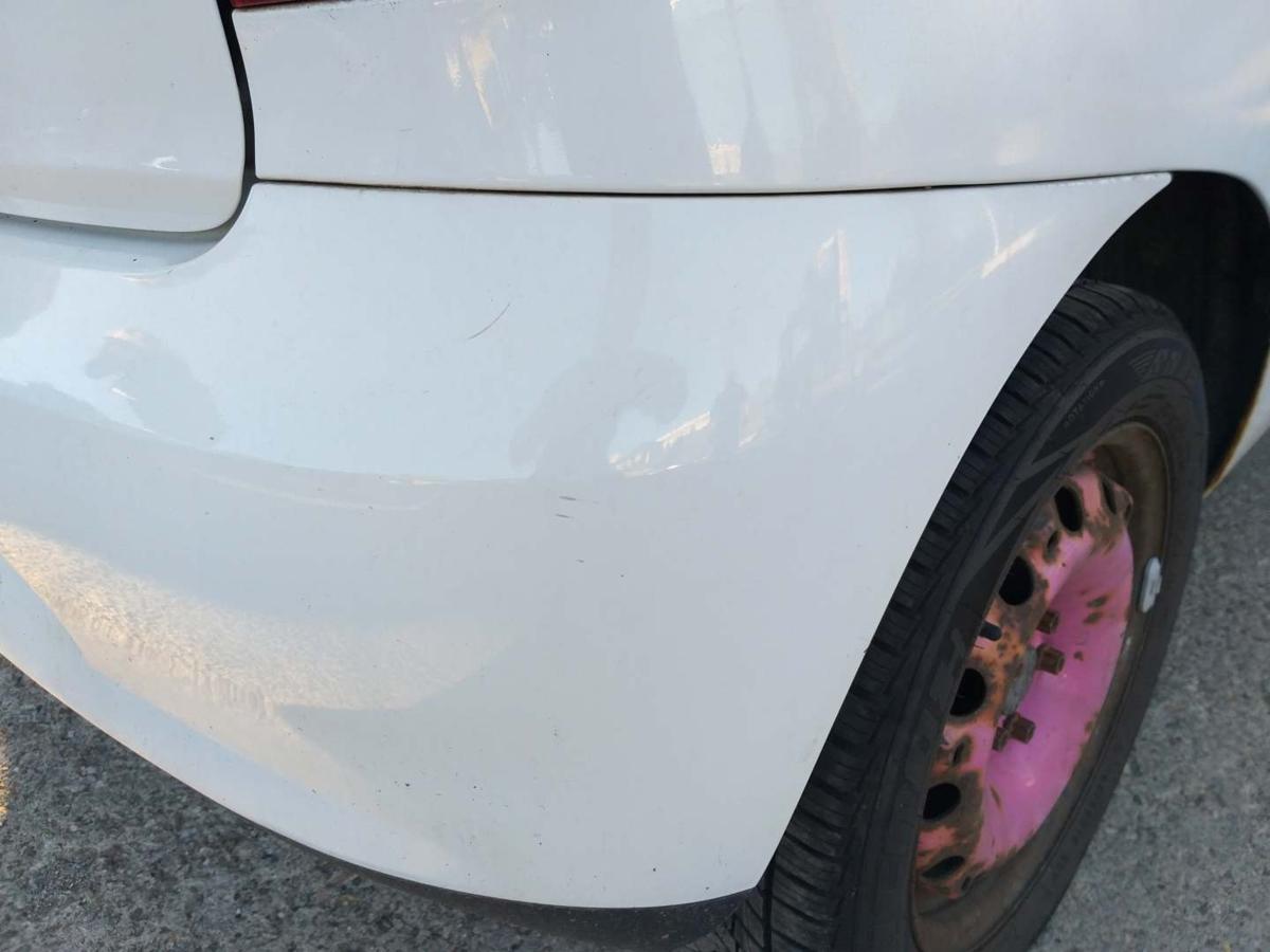 VW Fox original Stoßstange Stossfänger hinten LB9A Candyweiss Bj.2010